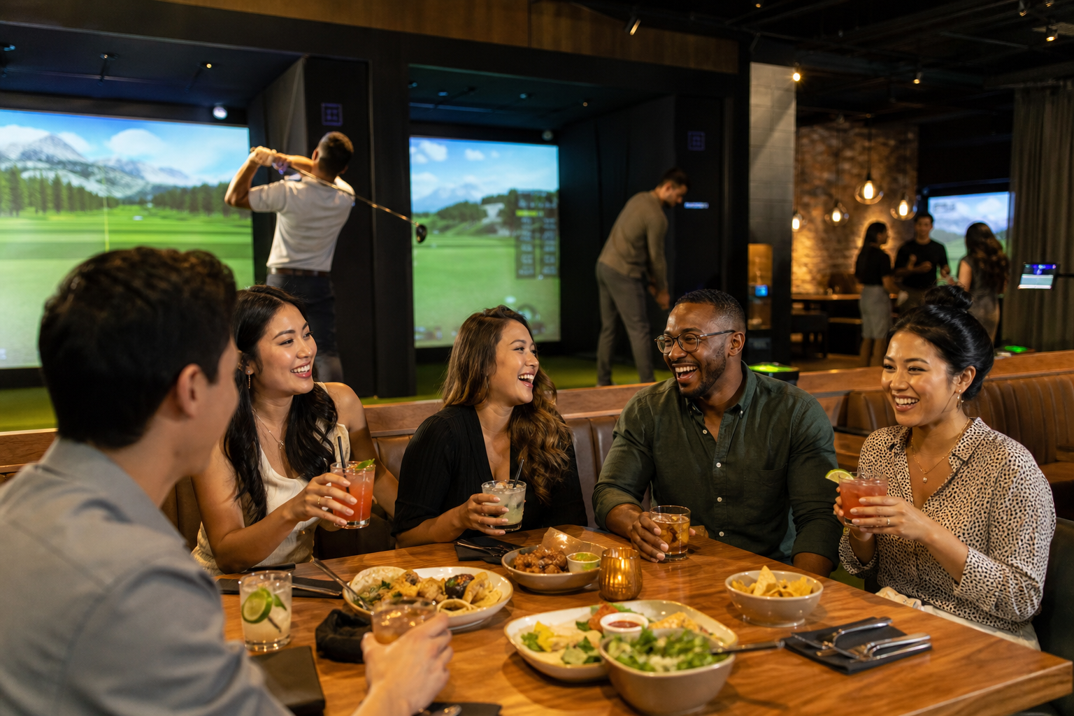 Young Agents Happy Hour at Golf Simulator Restaurant